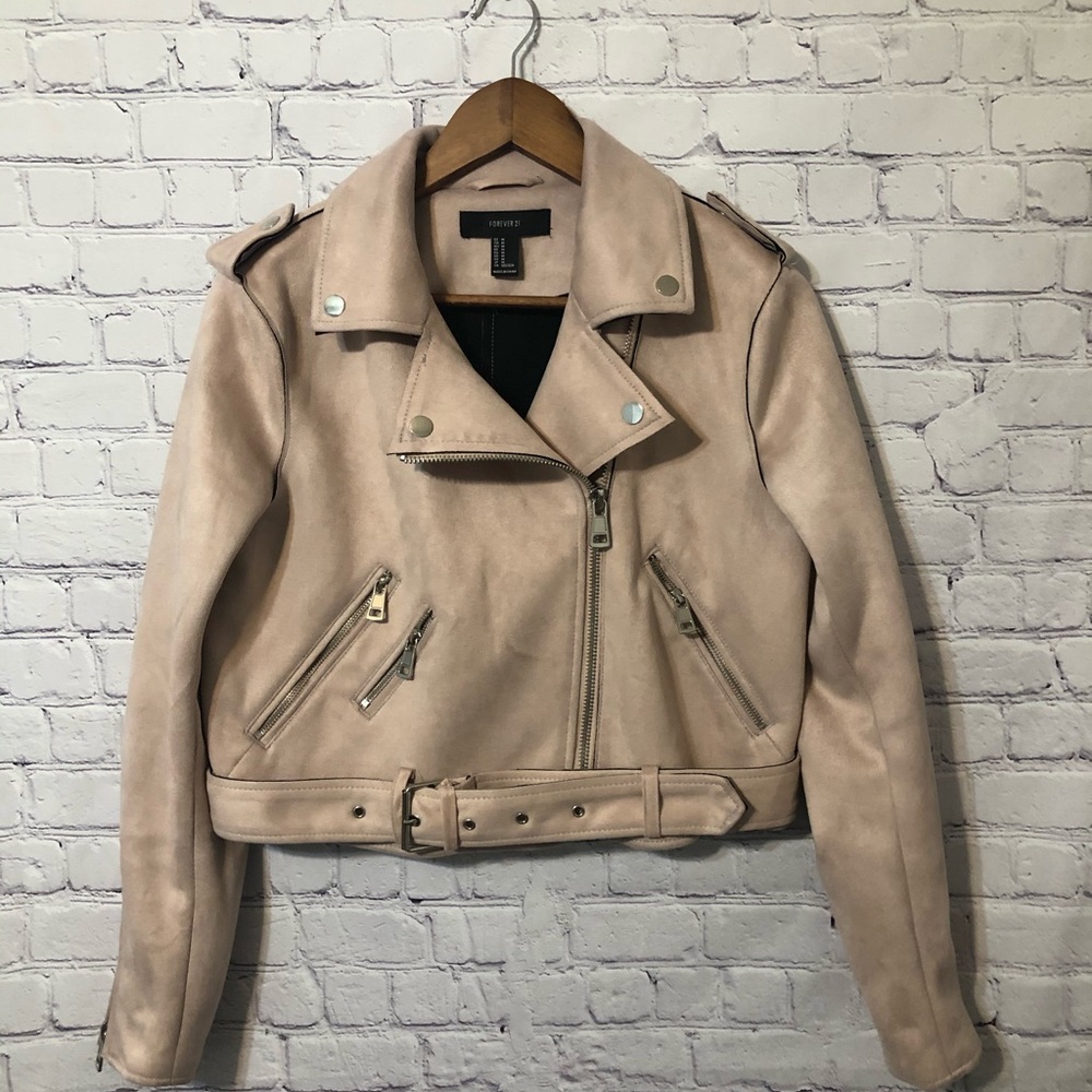 Forever 21 Pink faux suede jacket